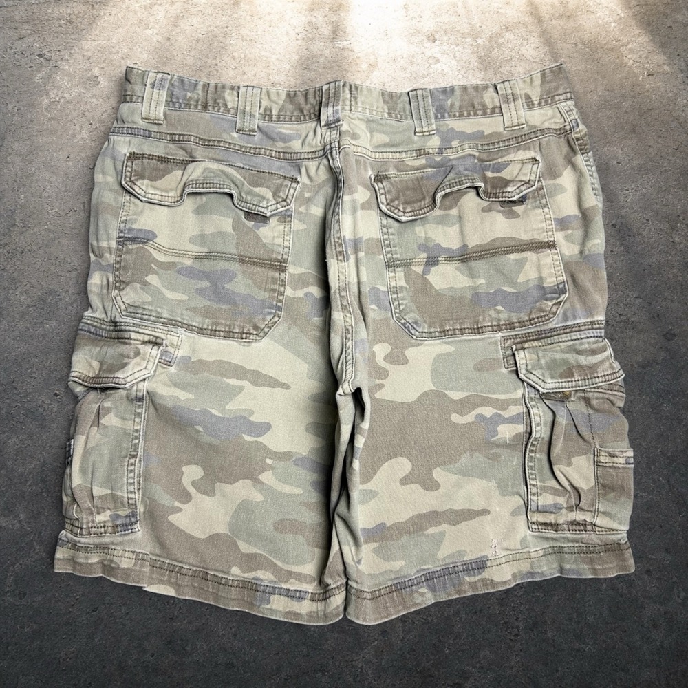 RedHead Brand Co Camo Cargo Shorts Tan Green Skater Gorpcore Size 36